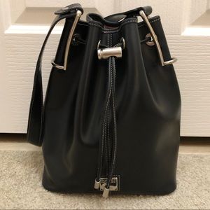 Vintage Dooney & Bourke Black Leather Hobo